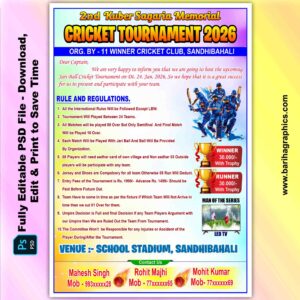 cricket tournament rule poster