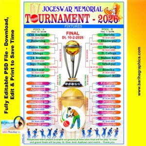 cricket tournament poster psd file